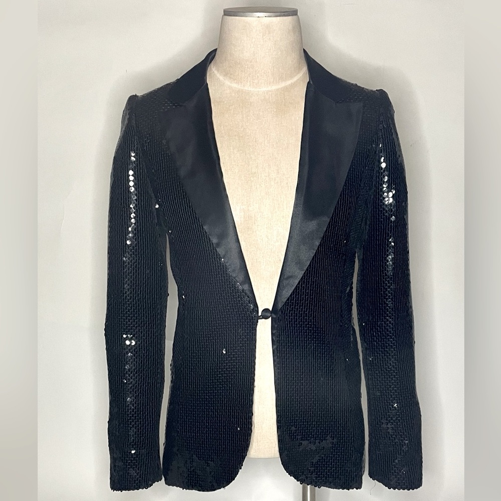 Karl Lagerfeld x H&M 2004 Sequin Tux Jacket